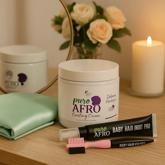 Kit de Definición & Protección – Crema de Peinar + Funda de Satén + Peine para Baby Hairs